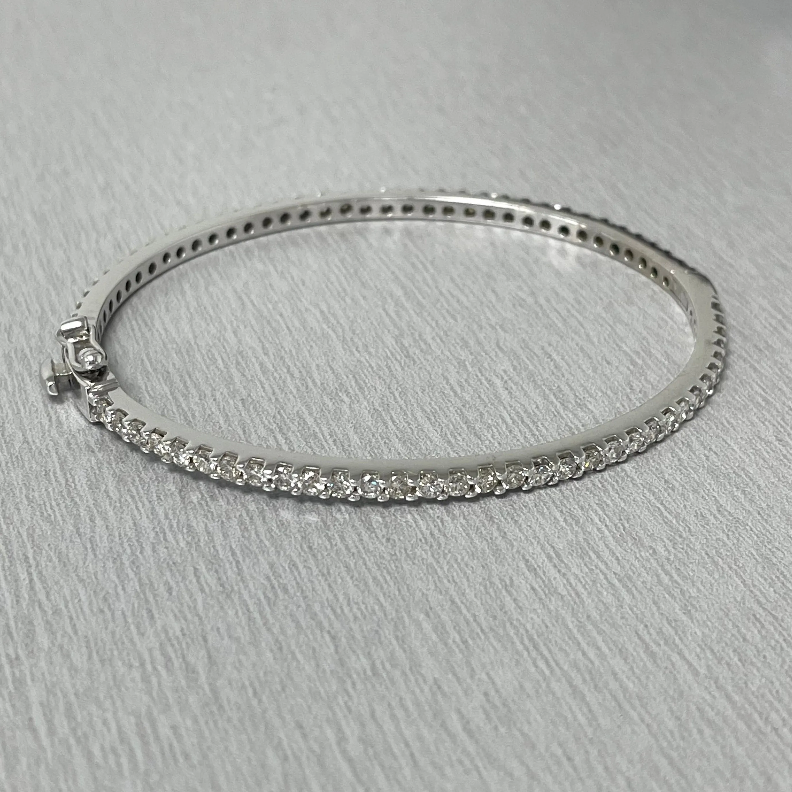 Forever Diamond Bangle (4.00 ct Diamonds) in White Gold