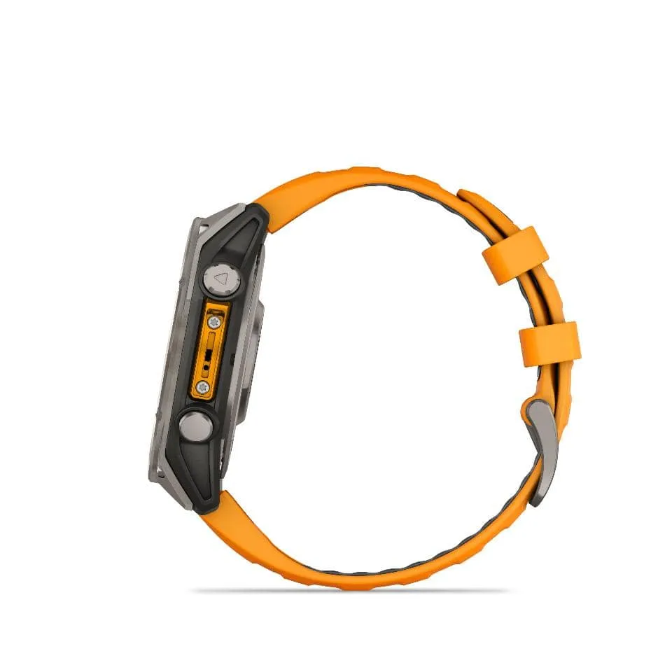 Garmin Fenix 8, 47mm, AMOLED, Sapphire, Titanium and Graphite with Spark Orange and Graphite Band