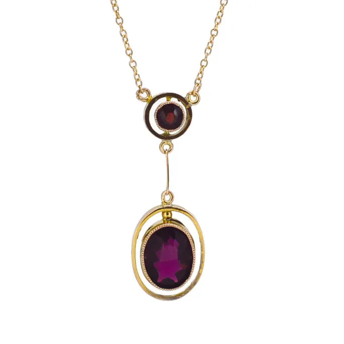 Garnet Drop Pendant