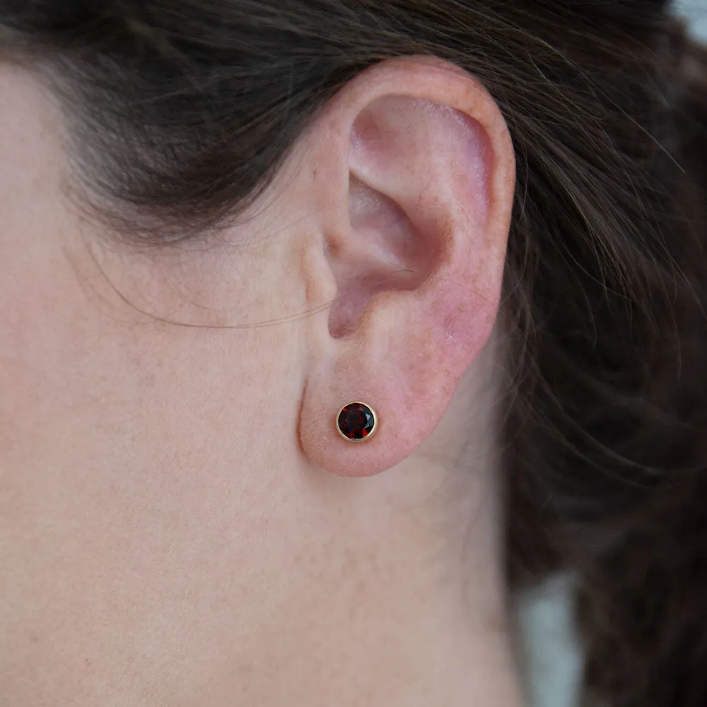 Garnet Stud Earrings