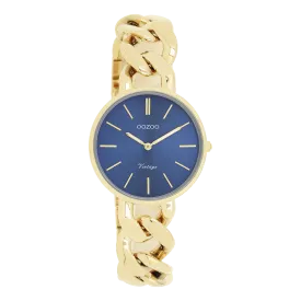 Gold coloured OOZOO watch with gold coloured chunky chain bracelet - C20359