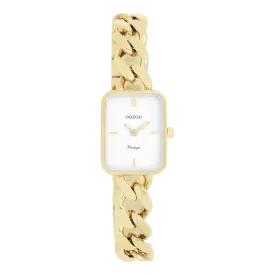 Gold coloured OOZOO watch with gold coloured chunky chain bracelet - C20362