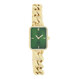 Gold coloured OOZOO watch with gold coloured chunky chain bracelet - C20364