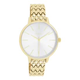 Gold coloured OOZOO watch with gold coloured stainless steel bracelet - C11433