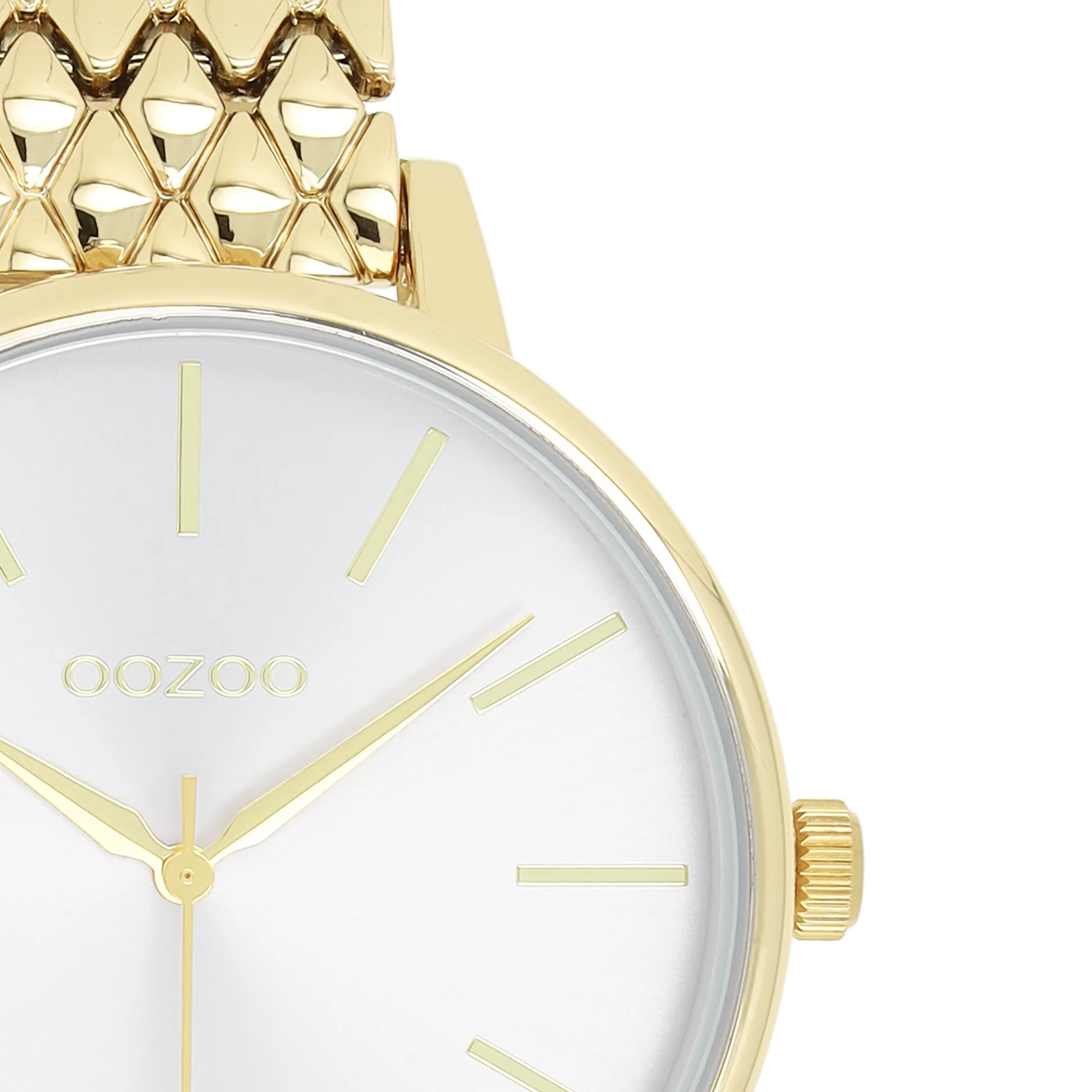 Gold coloured OOZOO watch with gold coloured stainless steel bracelet - C11433