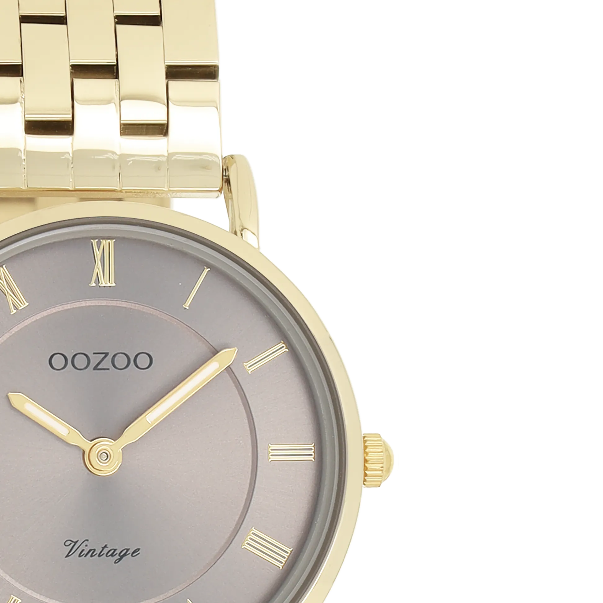 Gold coloured OOZOO watch with gold coloured stainless steel bracelet - C20377