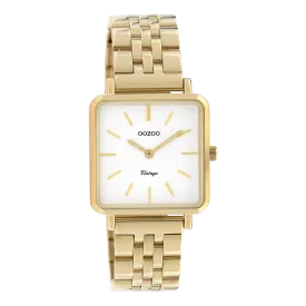 Gold coloured OOZOO watch with gold coloured stainless steel bracelet - C9955