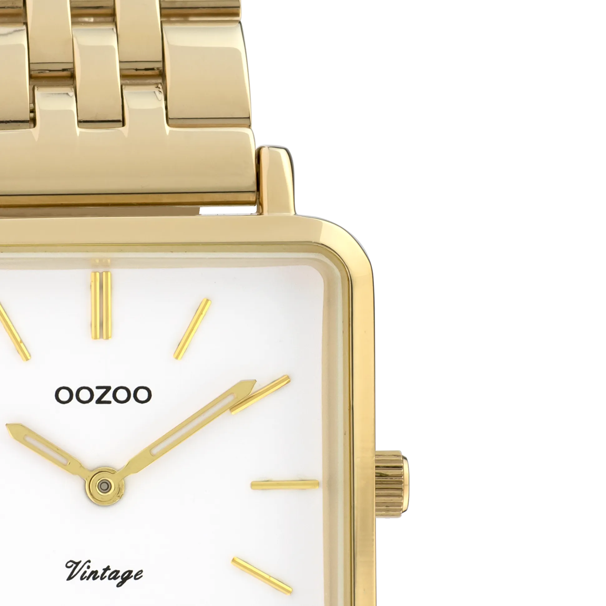 Gold coloured OOZOO watch with gold coloured stainless steel bracelet - C9955