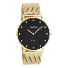 Gold OOZOO watch with gold metal mesh bracelet - C20237