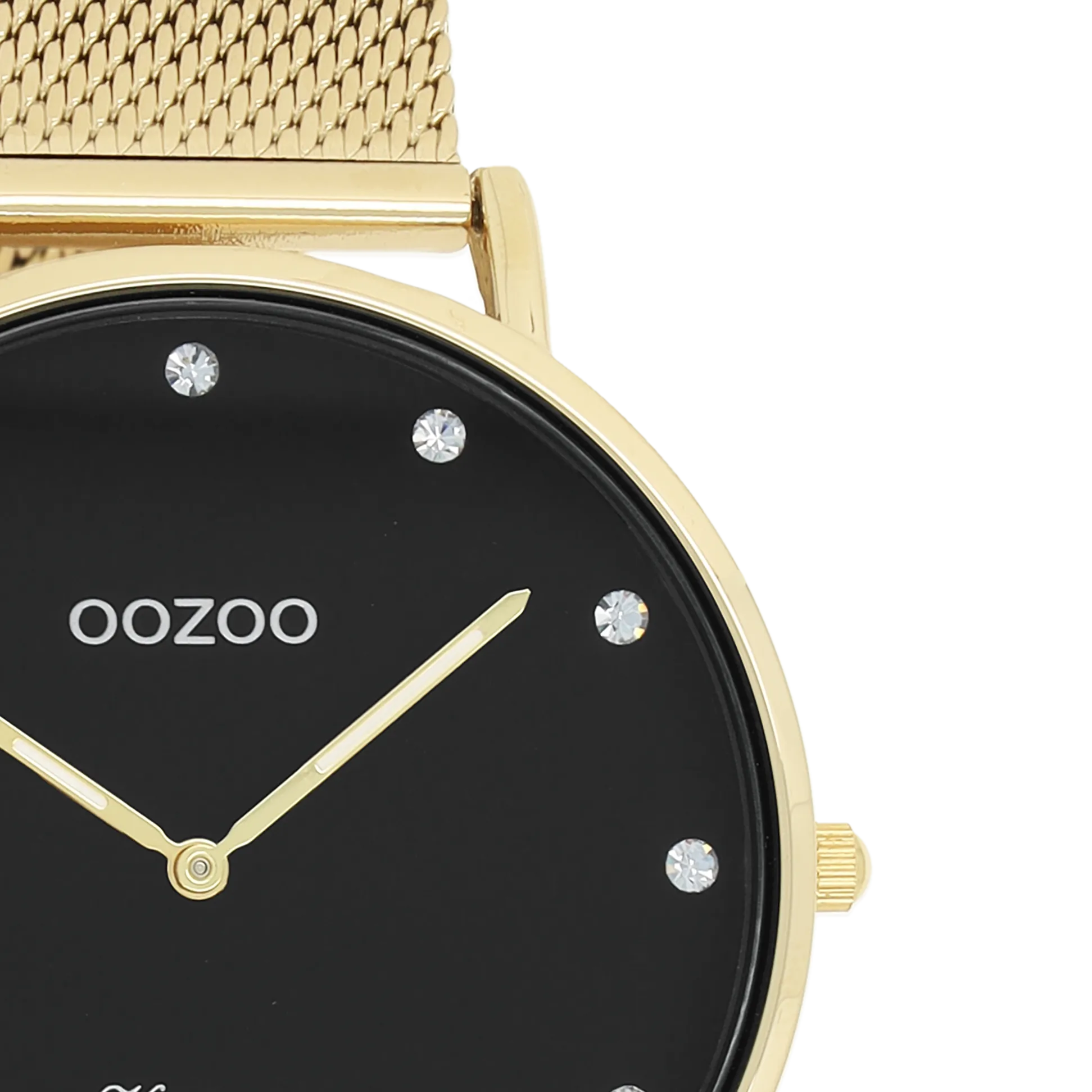 Gold OOZOO watch with gold metal mesh bracelet - C20237