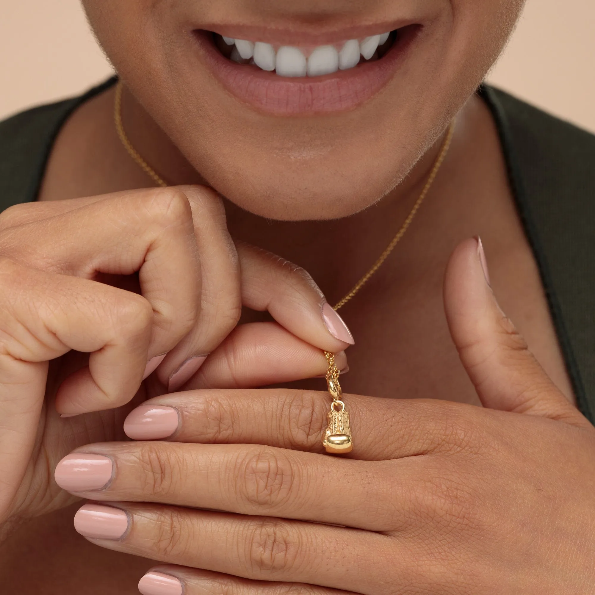 Gold Plated Boxing Glove Charm