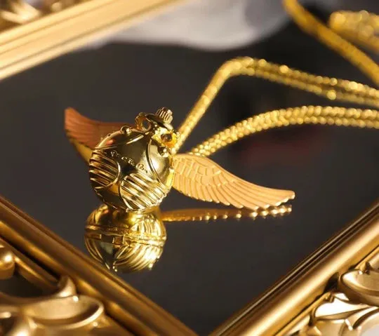 Golden Snitch Pocket Watch With Chain