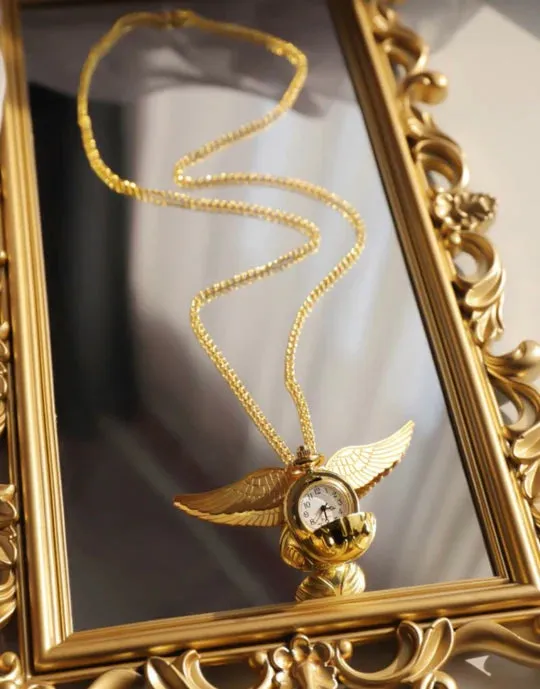 Golden Snitch Pocket Watch With Chain