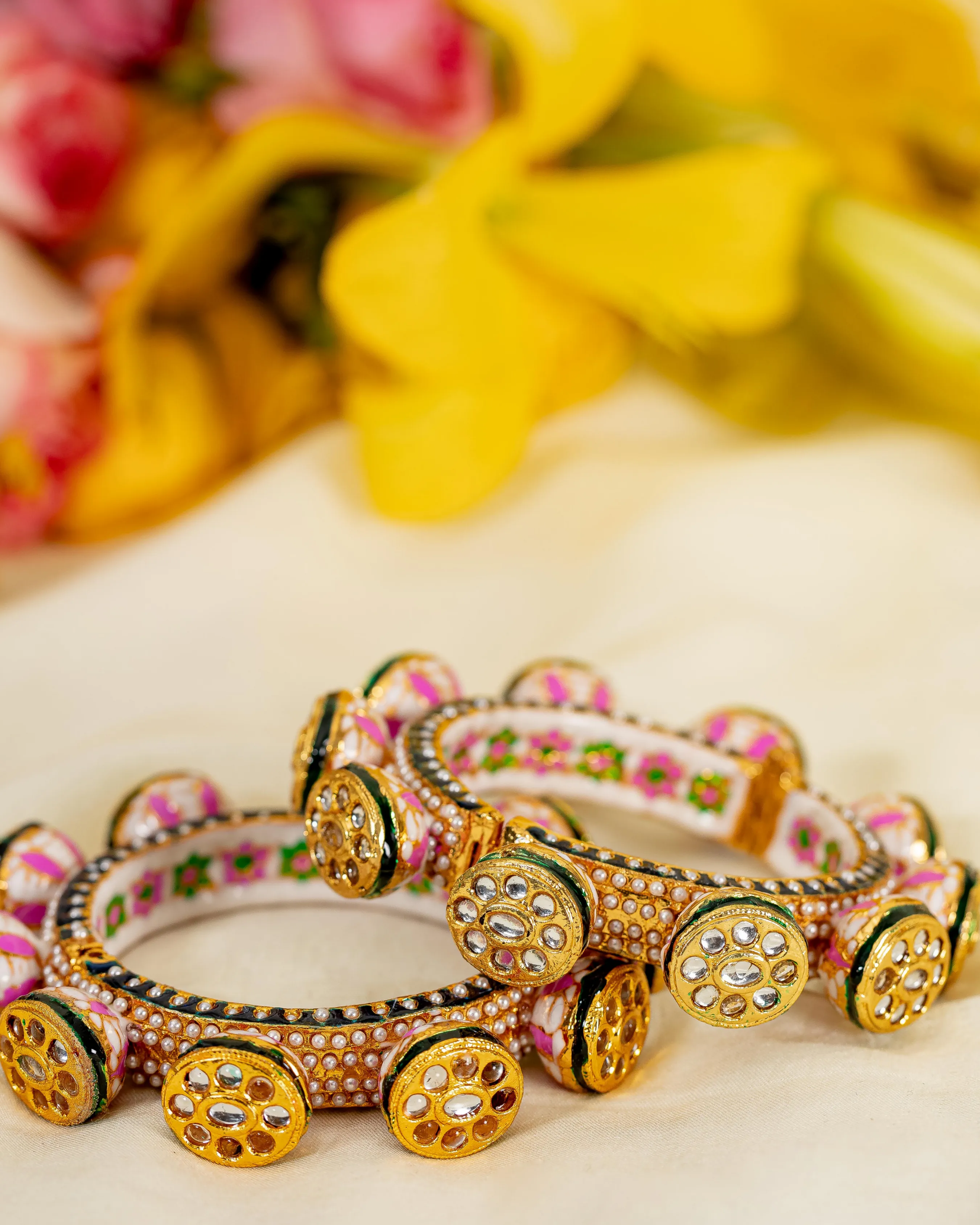 Gulabi Handcrafted Brass Bangles