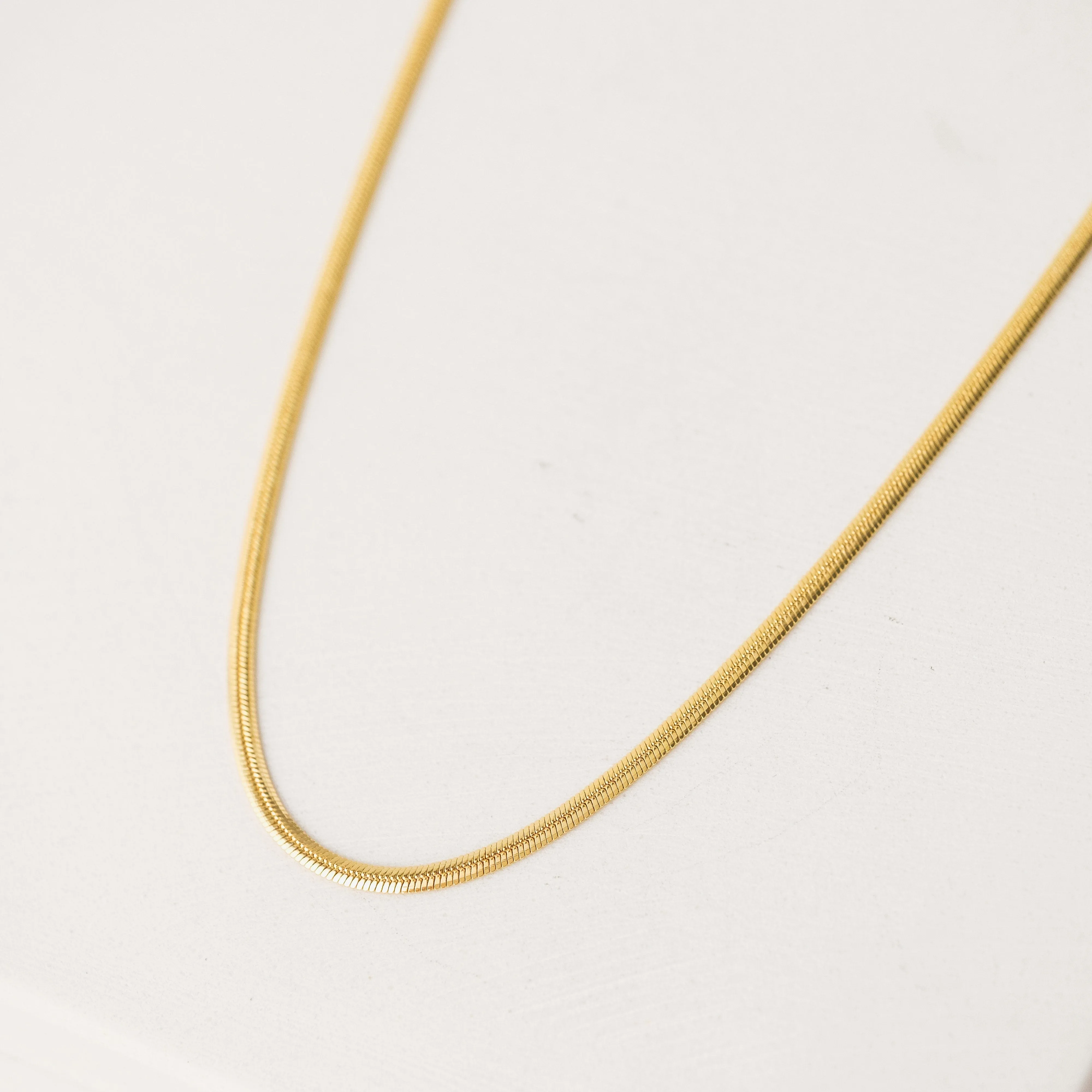 Herringbone Chain Necklace Gold