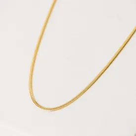 Herringbone Chain Necklace Gold