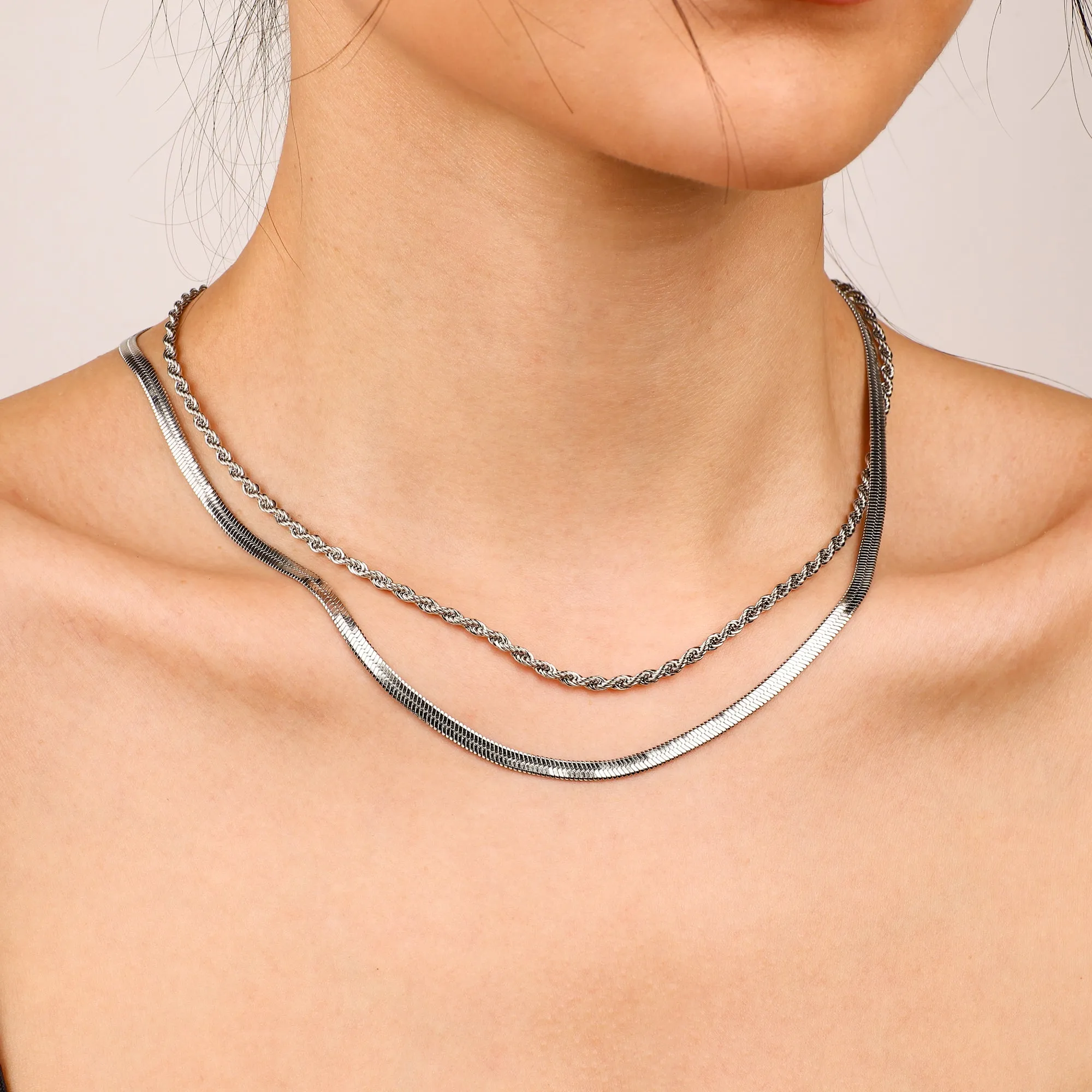 Herringbone   Rope Chain Set