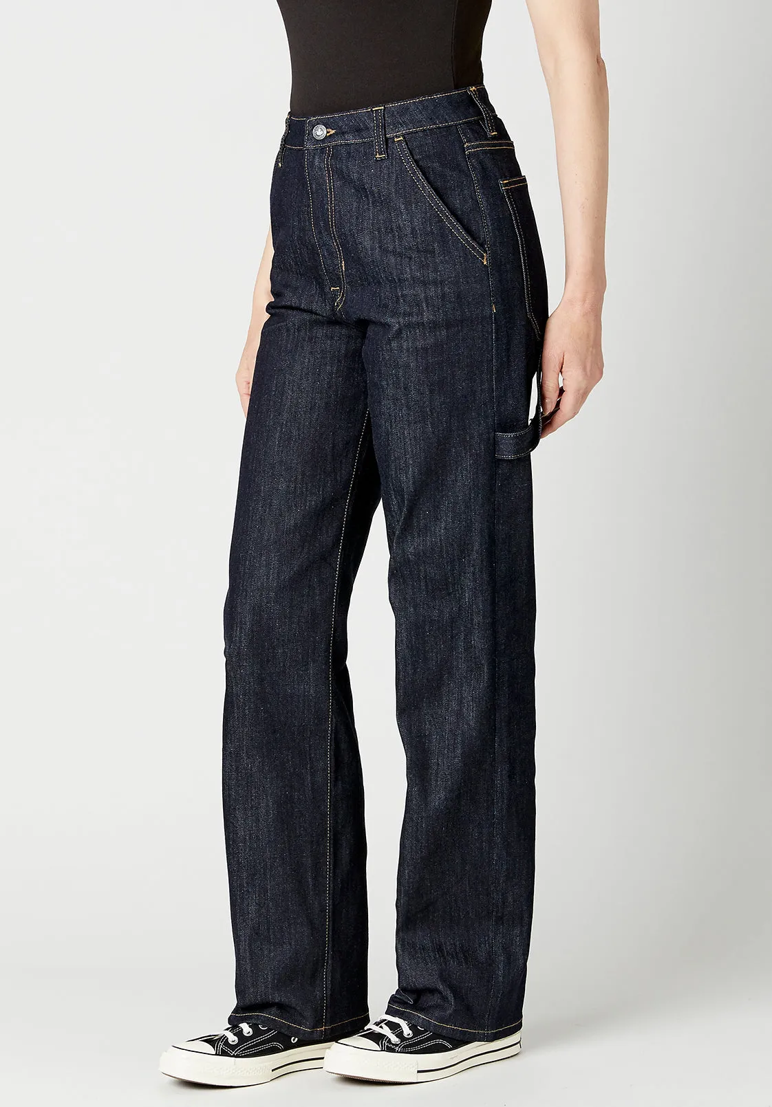 High Rise Jada Vintage Workwear Women's Jeans in Rinsed Wash - BL15835