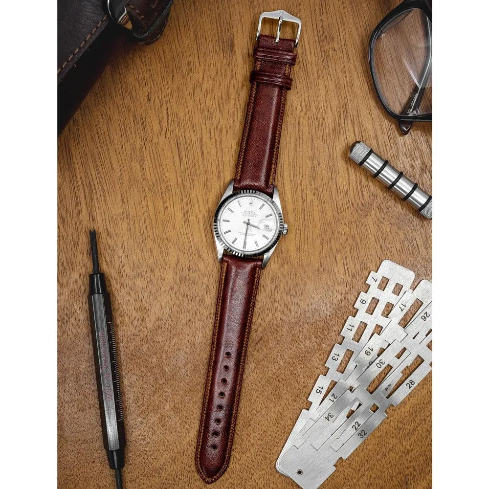 Hirsch ASCOT English Leather Watch Strap (Gold Buckle)