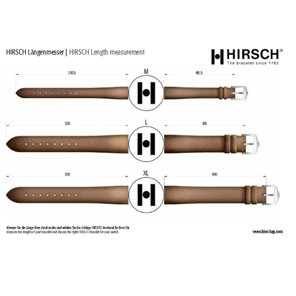 Hirsch ASCOT English Leather Watch Strap (Gold Buckle)