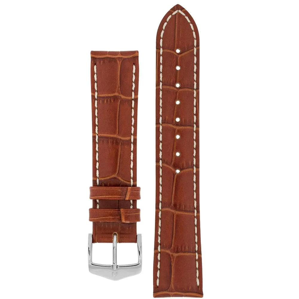 Hirsch MODENA Alligator Embossed Leather Watch Strap