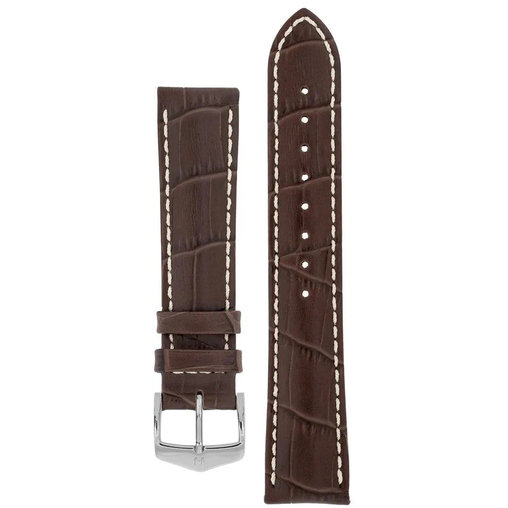 Hirsch MODENA Alligator Embossed Leather Watch Strap