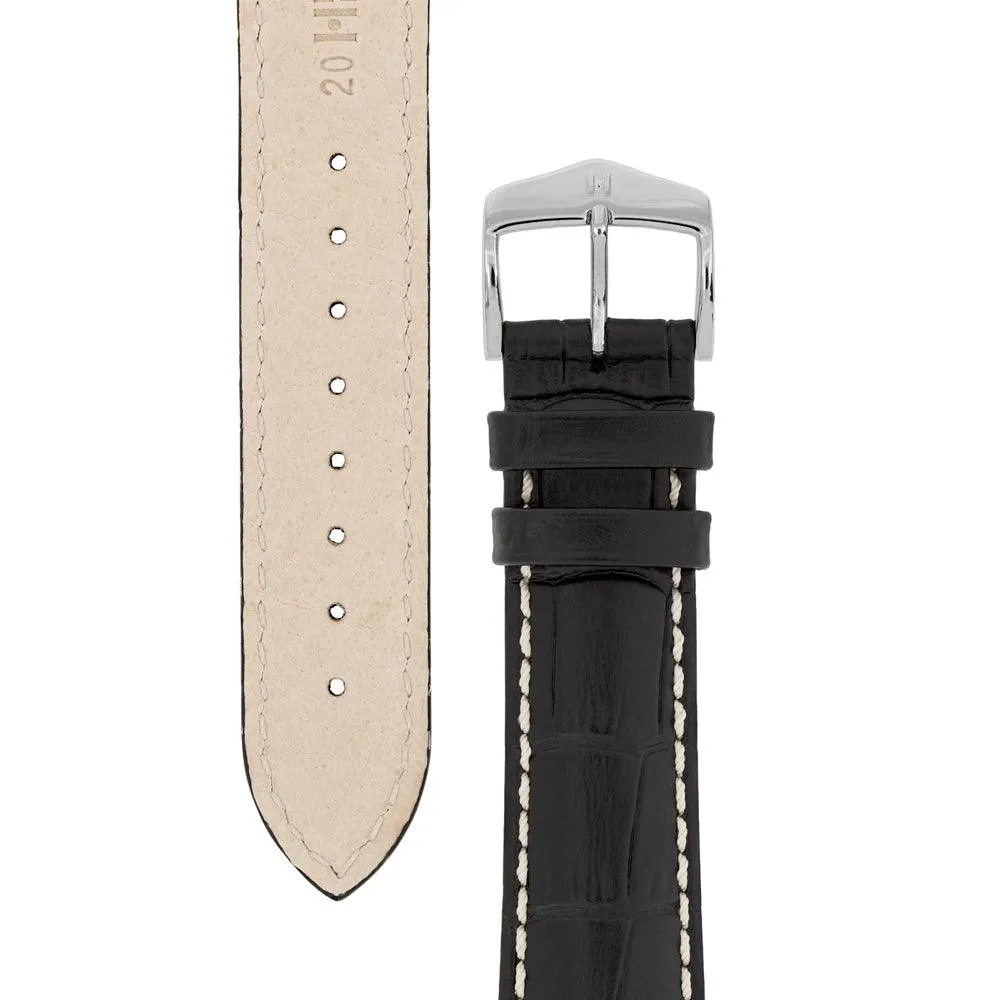 Hirsch MODENA Alligator Embossed Leather Watch Strap