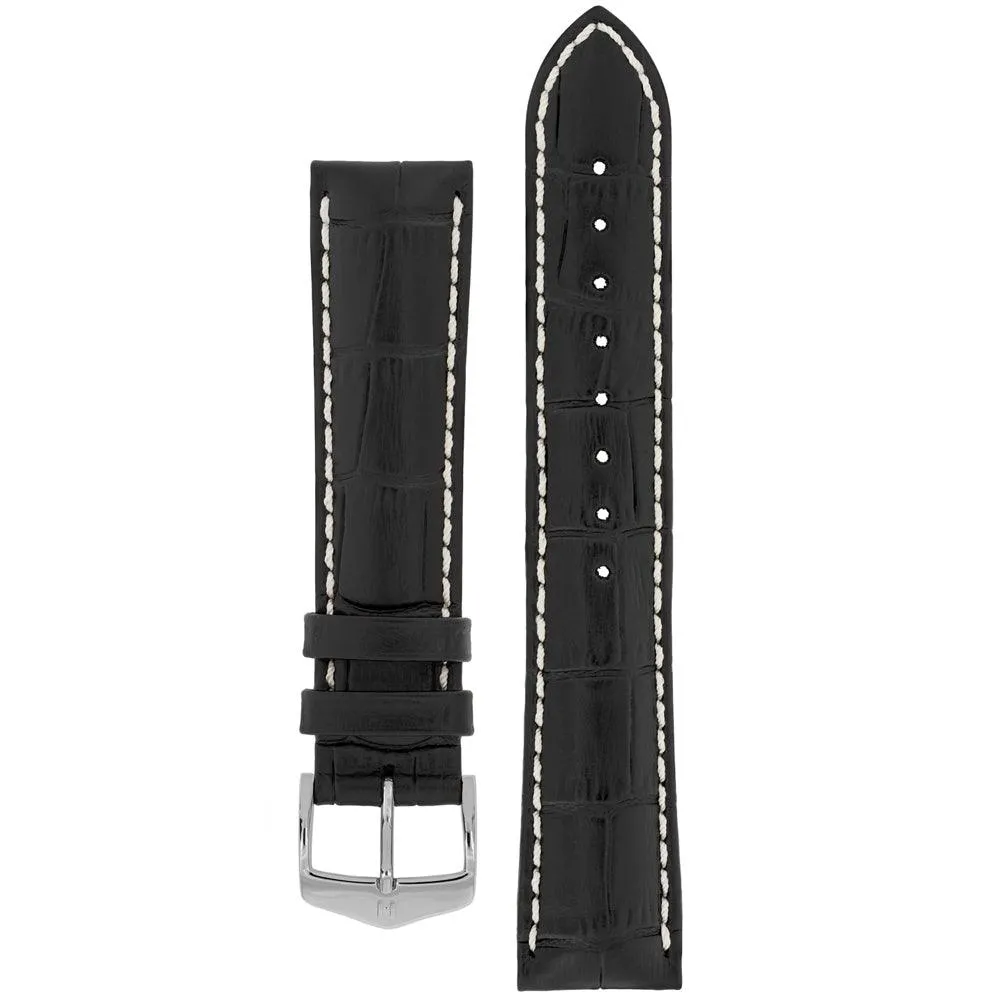 Hirsch MODENA Alligator Embossed Leather Watch Strap