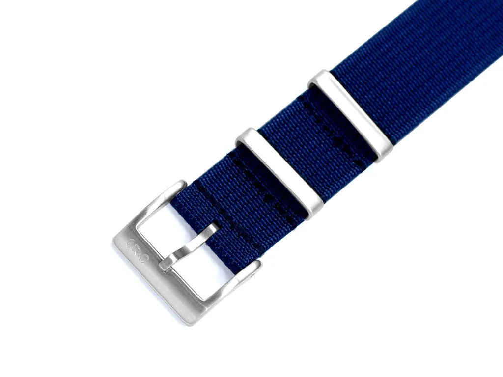 Hitori Dark Blue Woven Military Nylon  Strap