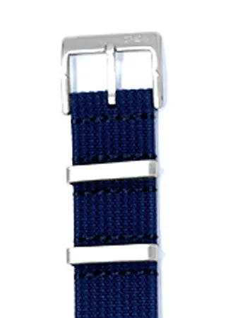 Hitori Dark Blue Woven Military Nylon  Strap