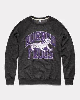 Horned Frogs TCU Mascot Arch Black Crewneck