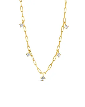 Iskra CZ Charm Necklace