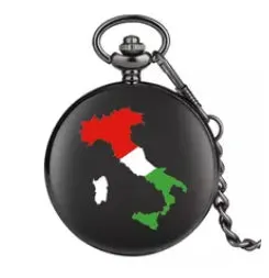 Italian Flag / Map Pocket Watch