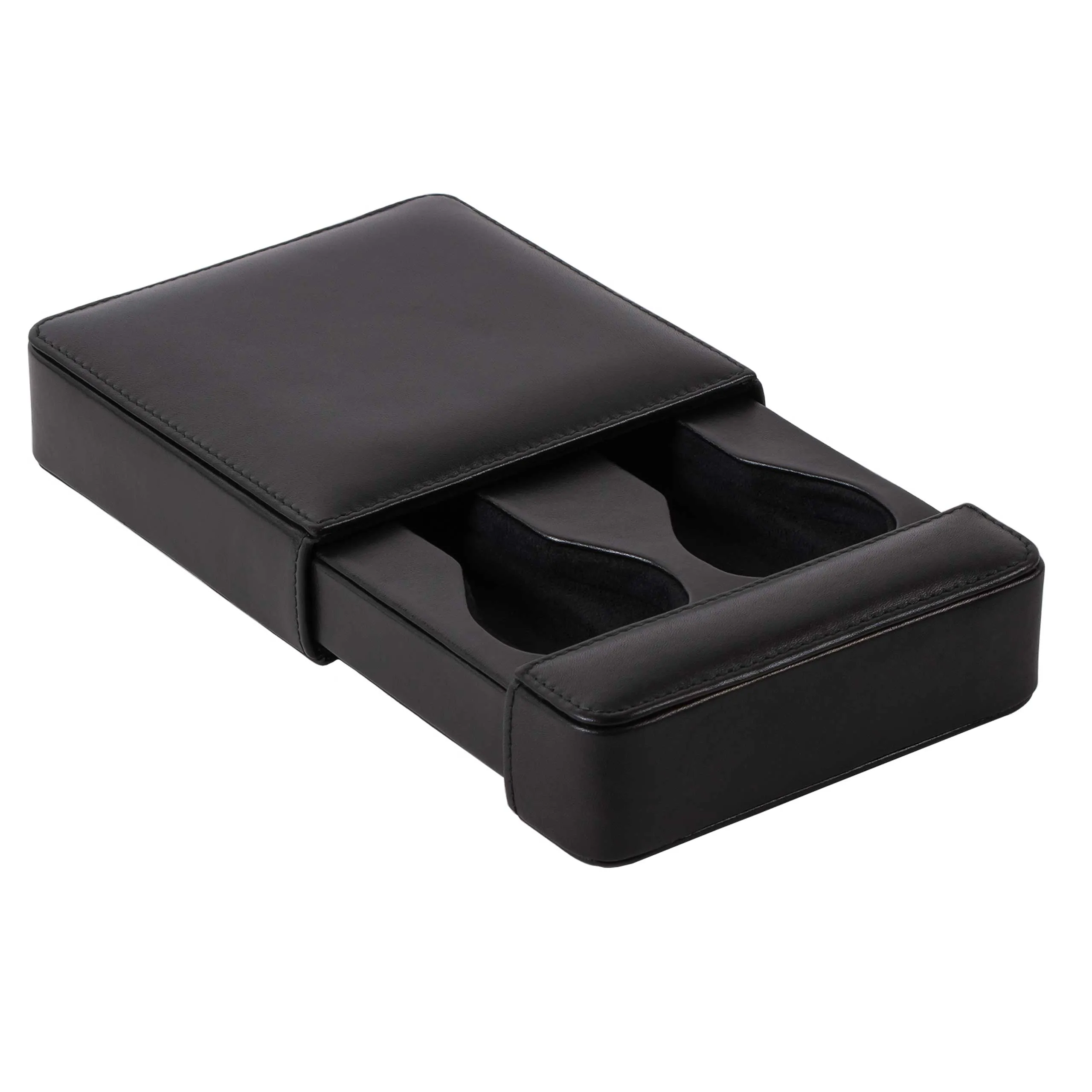 Italian Leather Travel Watch Box | Double