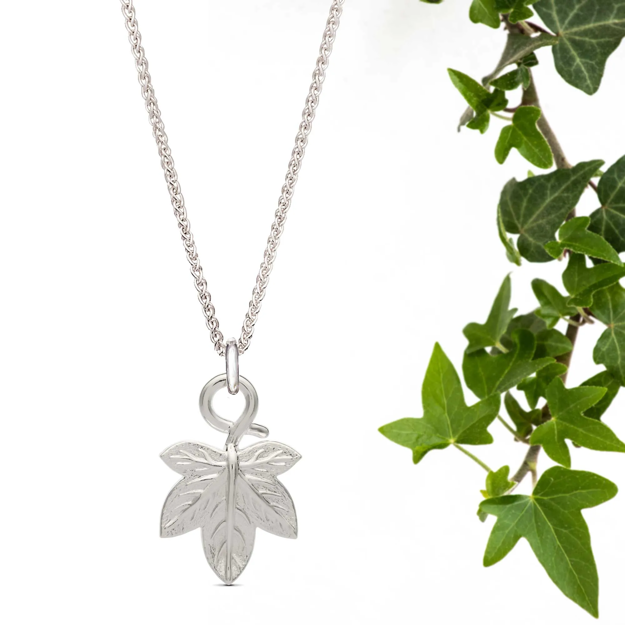 Ivy Leaf Silver Charm