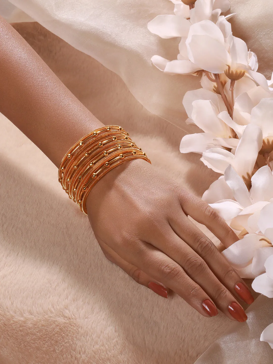 JAZZ Set Of 4 Gold-Plated Bangles