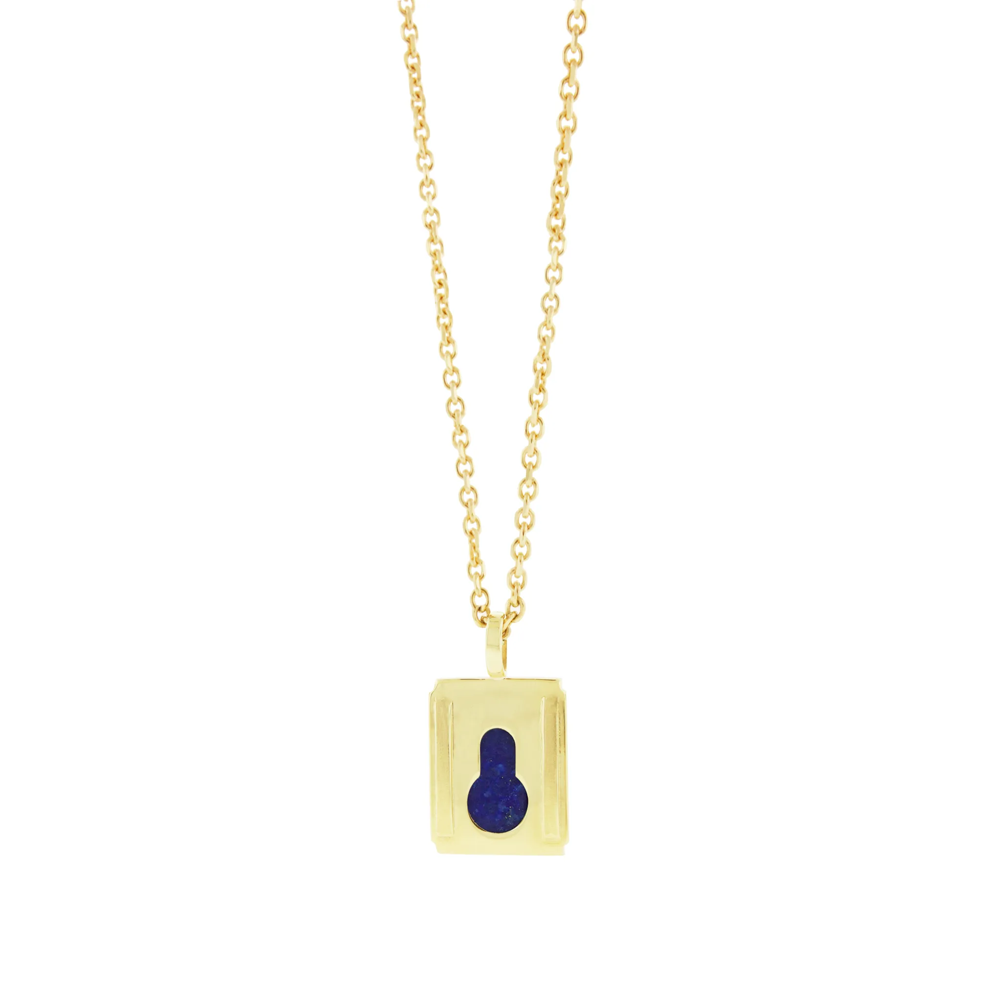 Lapis Lock Pendant Necklace