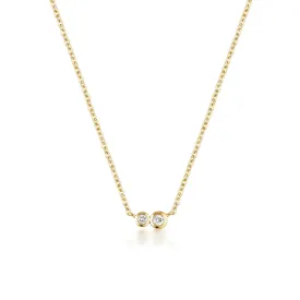 LINDA TAHIJA Duo Necklace White Topaz GOLD