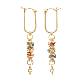 Long Rainbow Fontaine Earrings - Made to Order