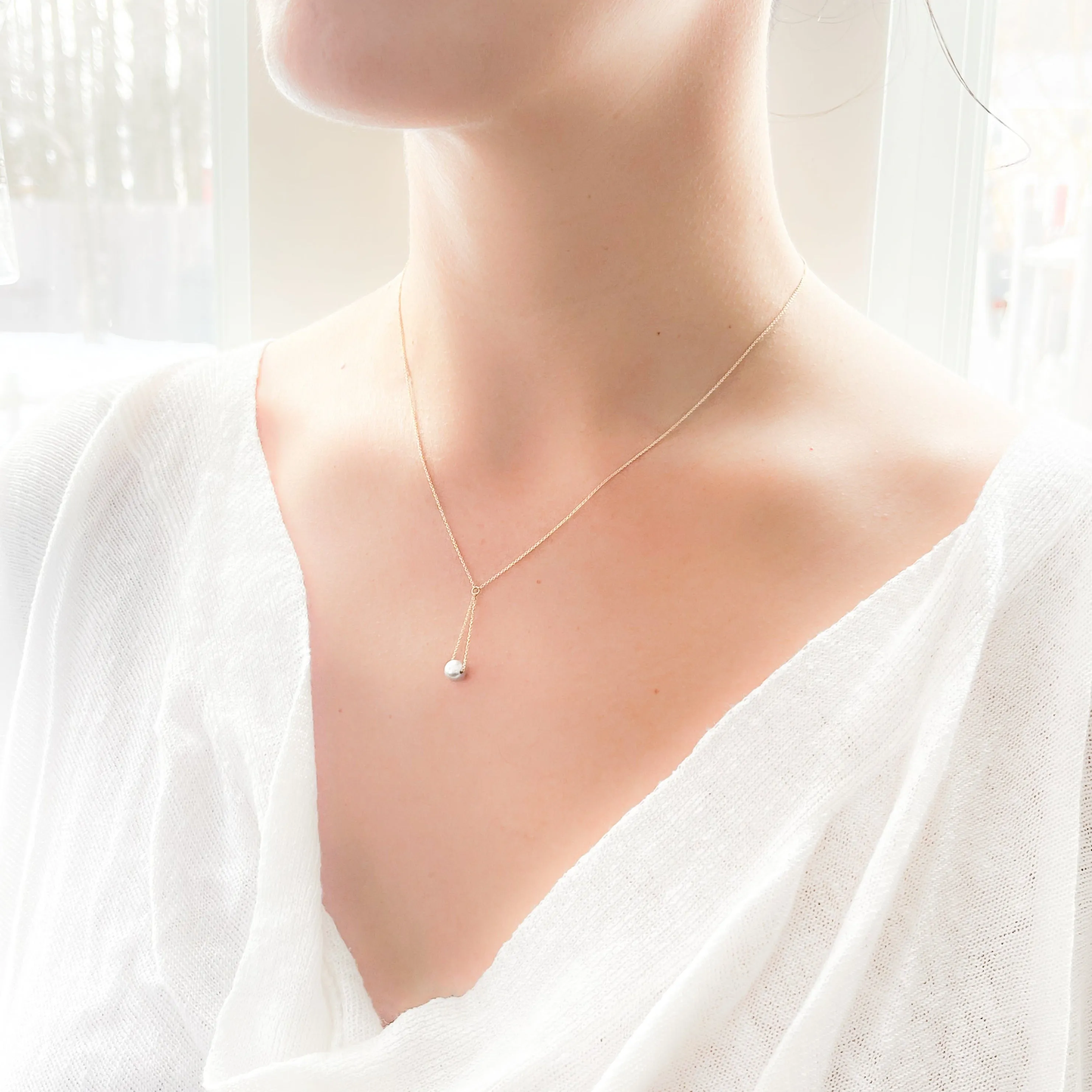 <!--NK202-->pearl swing necklace