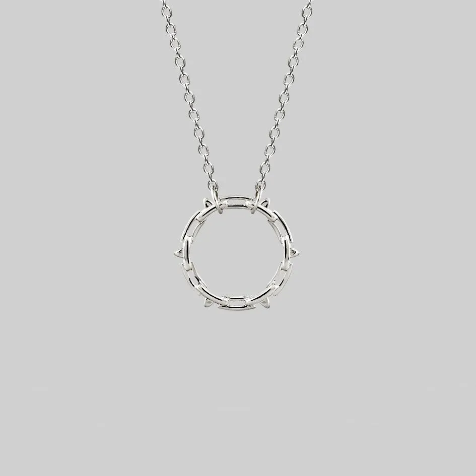 LUCIA. Spiked Chain Necklace - Silver