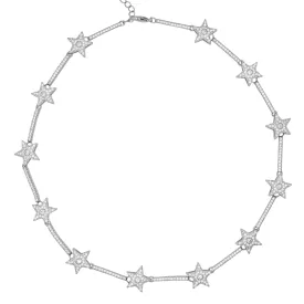 Margot Sparkling Star Choker | 925 Sterling Silver