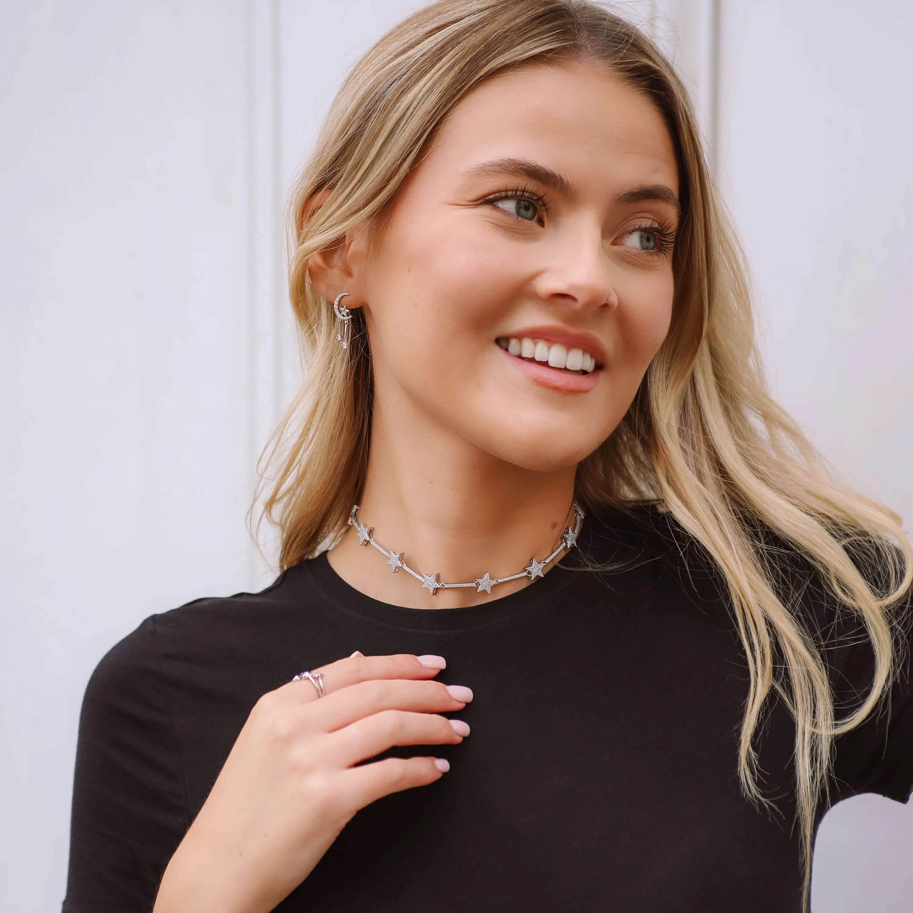 Margot Sparkling Star Choker | 925 Sterling Silver