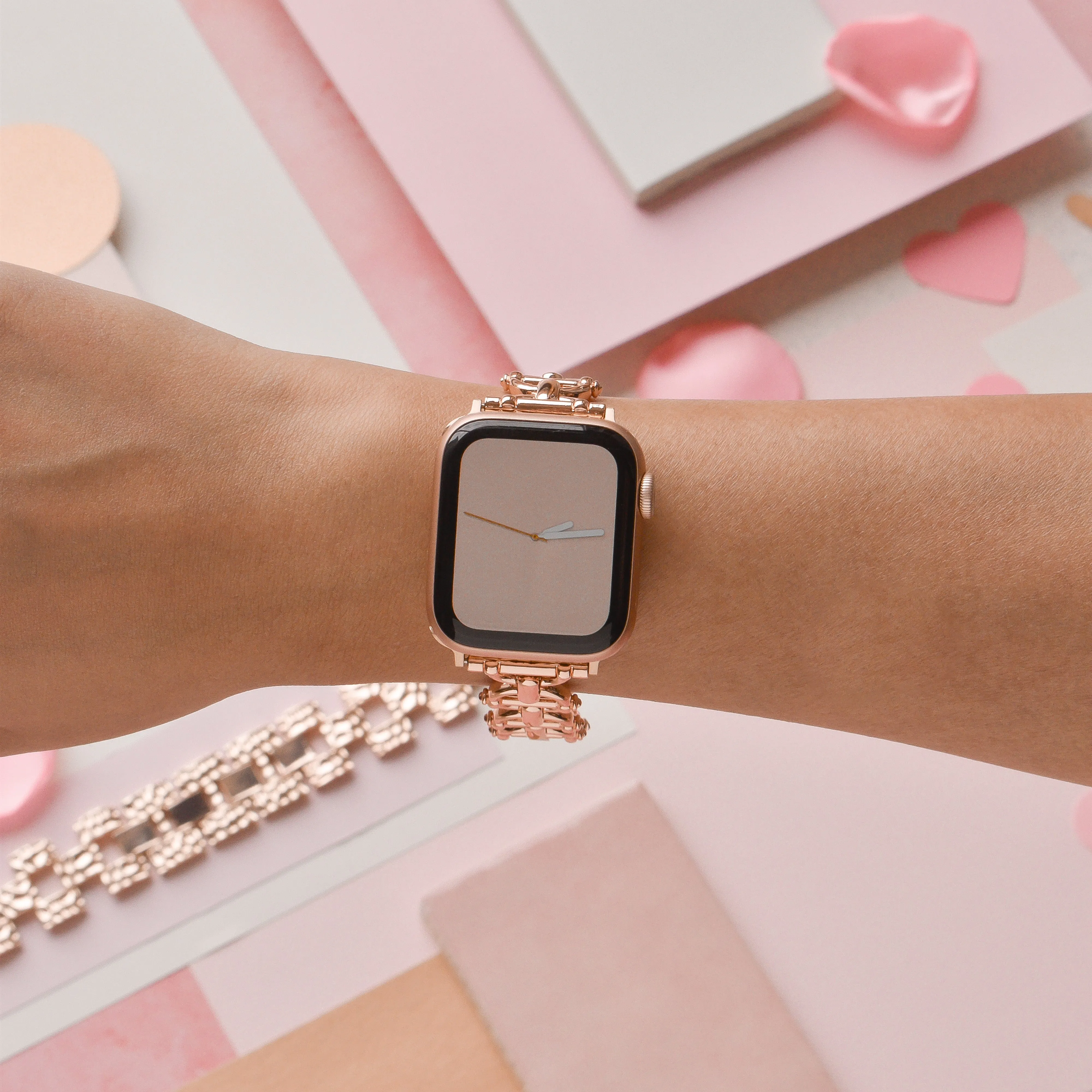 Metal Link Apple Watch Strap - Rose Gold