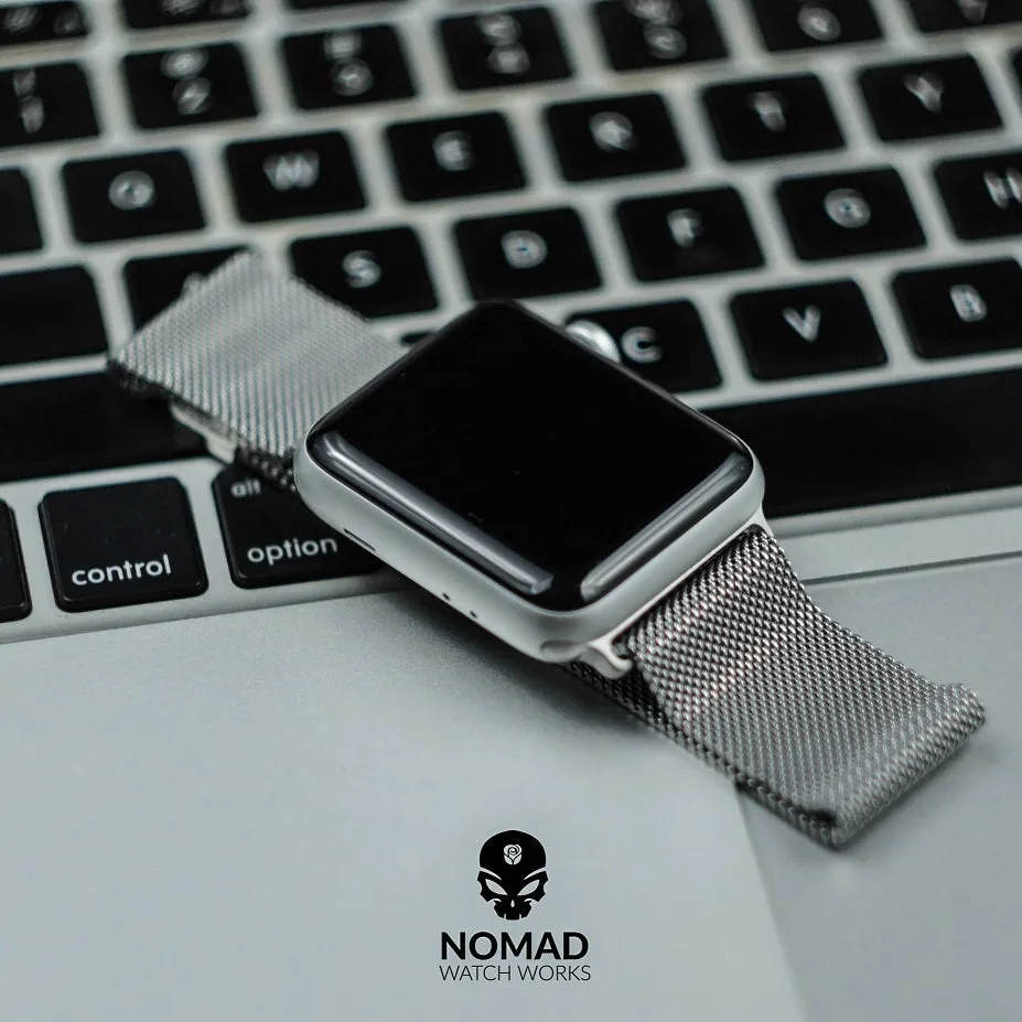 Milanese Mesh Strap in Silver (Apple Watch)