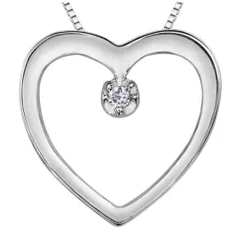 Minimalist Diamond Heart Pendant