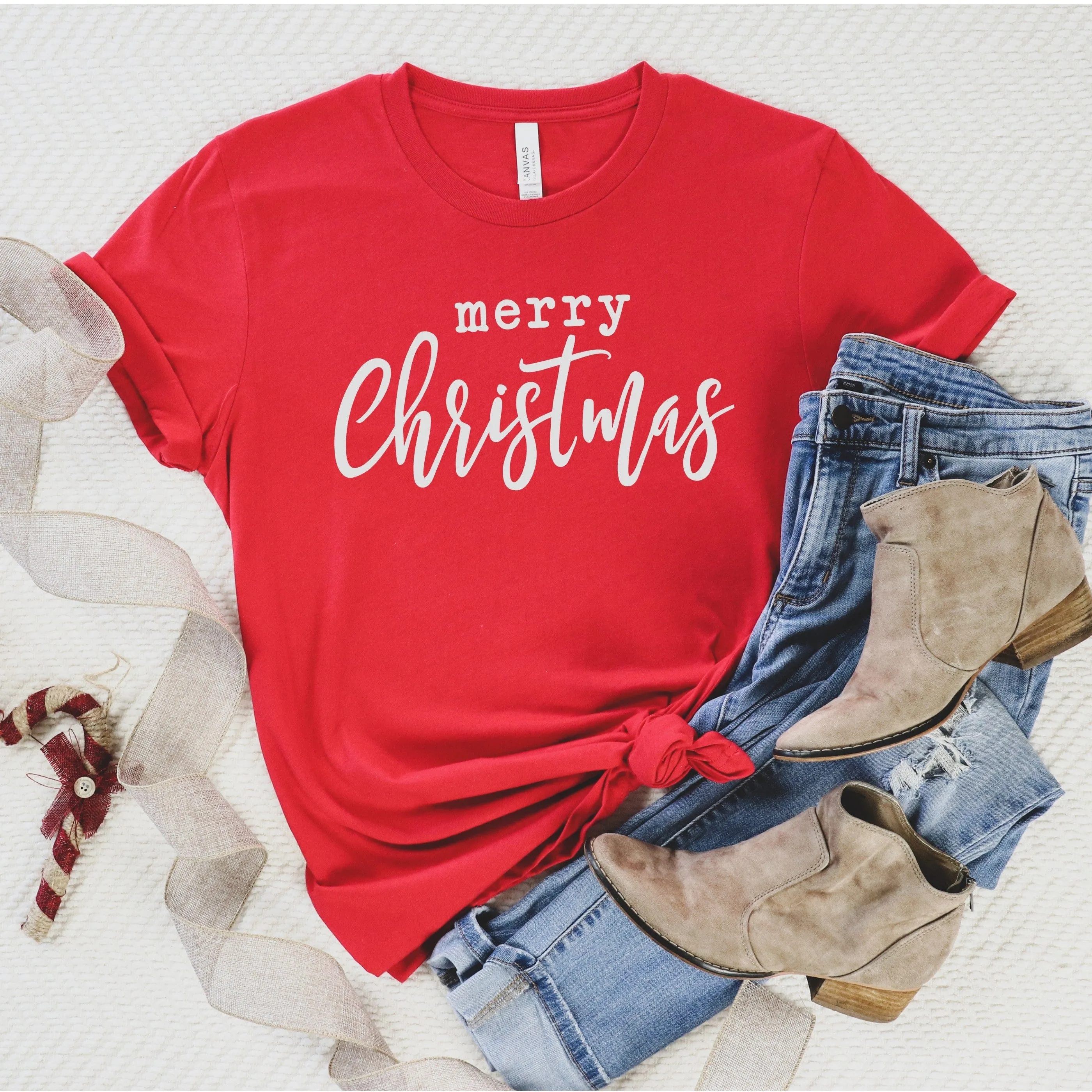 Minimalist Merry Christmas Tee