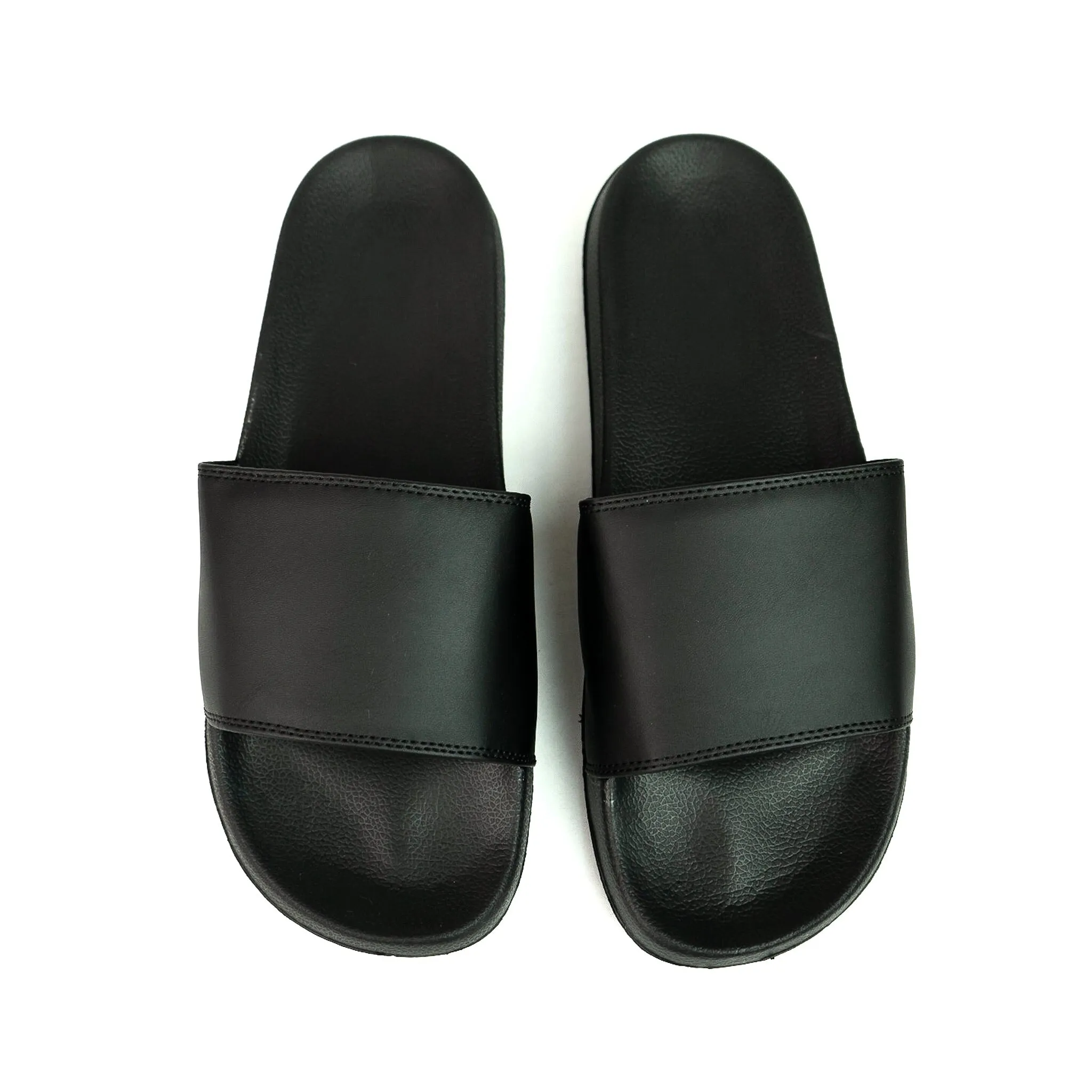 Minimalist Slides - Black - Cushioned Strap - EVA Sole - Eco-Friendly