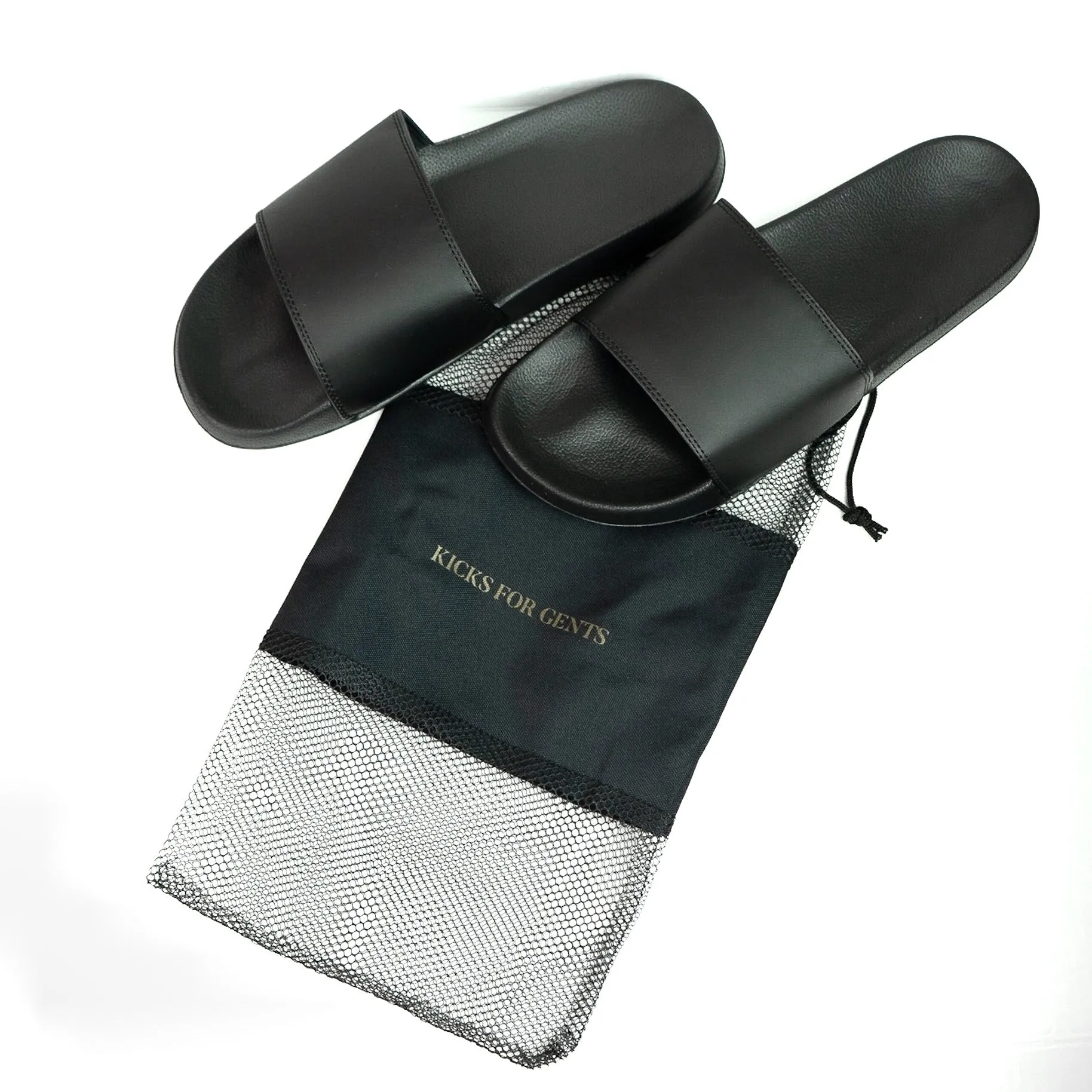 Minimalist Slides - Black - Cushioned Strap - EVA Sole - Eco-Friendly