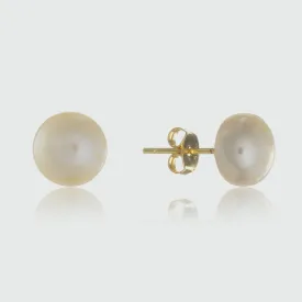 Molina White Freshwater Pearl & Gold Vermeil Stud Earrings